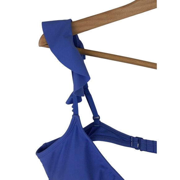No Boundaries Womens Size XL (15-17) Blue Ruffle Bralette Bikini Swim Top - Picture 4 of 9